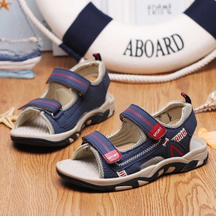 Breathable Lightweight and Soft Wear Resistant Sandals for Children (Color:Dark Blue Size:37)
