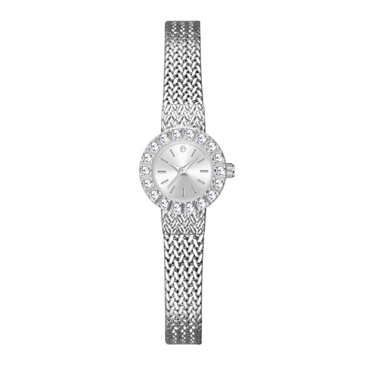 BS Bee Sister Elegant Quartz Watch Light Luxury Temperament Antique Women Watch Holiday Gift(Classic Silver)