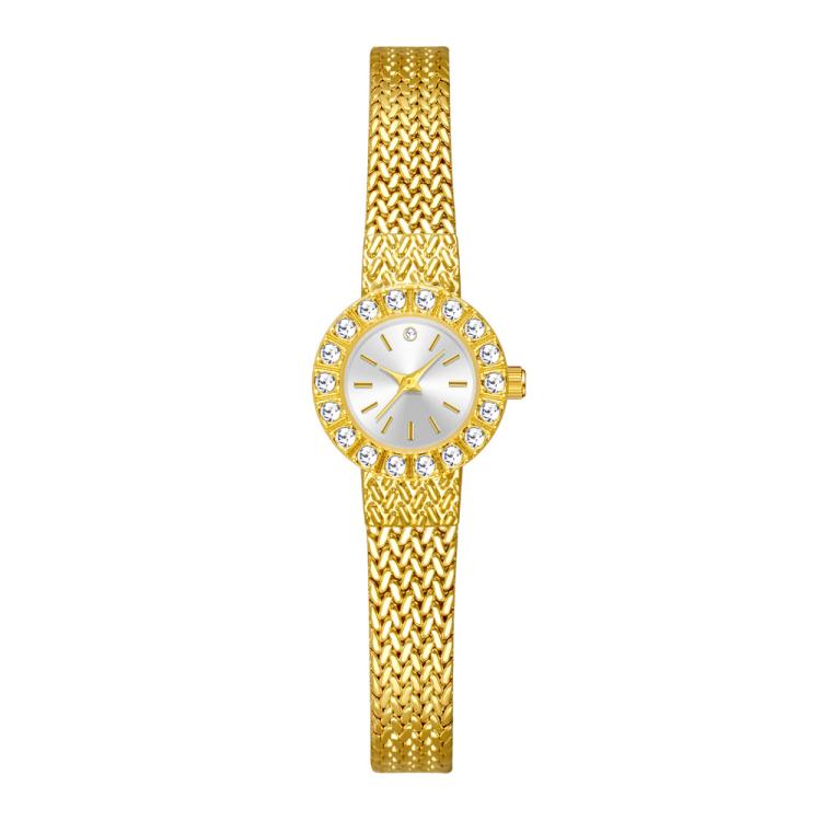 BS Bee Sister Elegant Quartz Watch Light Luxury Temperament Antique Women Watch Holiday Gift(Gold White)