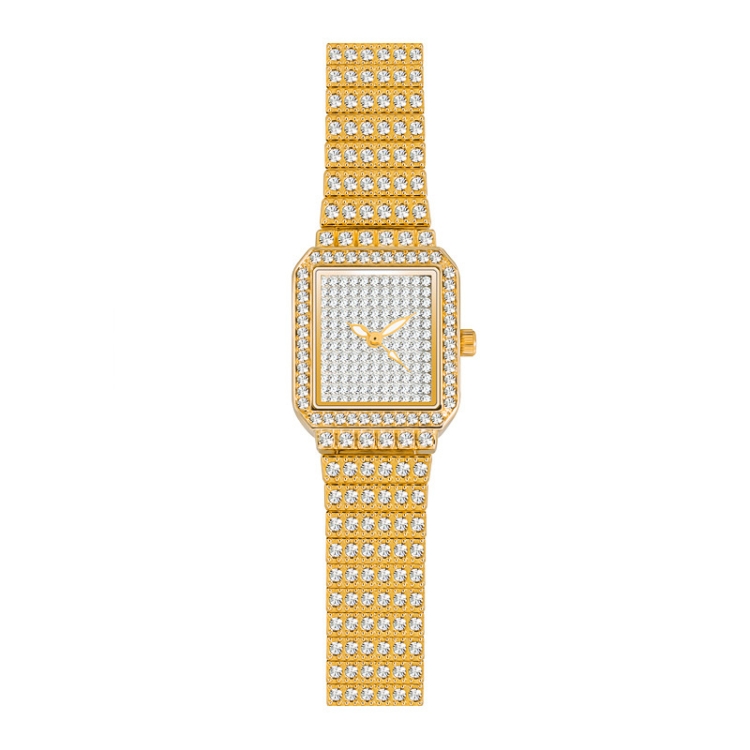 BS Bee Sister F0510B Ladies Diamond Watch Jewelry Chain Watch(Gold)