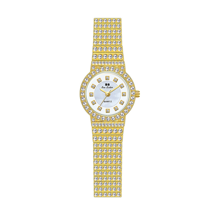 BS Bee Sister  FA1101 Women Chain Watch Starry Diamonds Wrist watch(Golden  Scale  Surface)