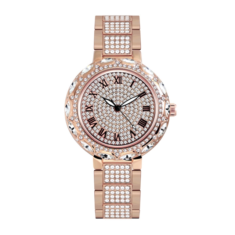 BS Bee Sister  FA1499 Ladies Diamond Watch Jewelry Chain Watch(Rose Gold)