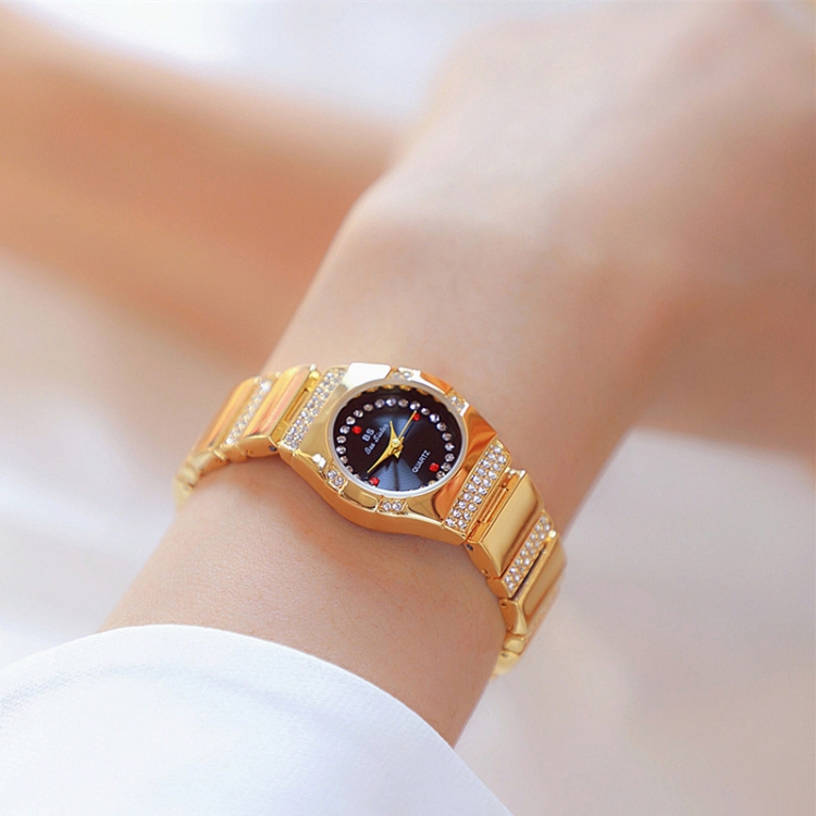 BS Bee Sister  FA1647 Classic Ladies Watch Diamond Wrist Watch(Golden Black)
