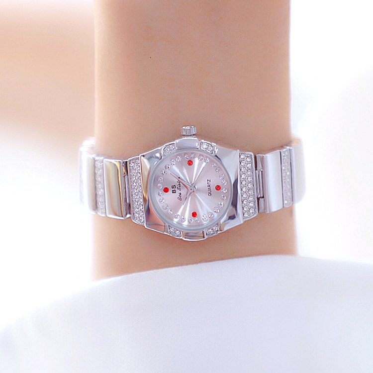 BS Bee Sister  FA1647 Classic Ladies Watch Diamond Wrist Watch(Silver White)