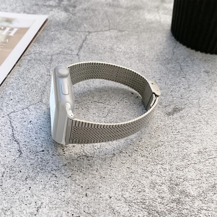 Buckle Style Steel Watch Band For Apple Watch Ultra 49mm&Watch Ultra 2 49mm / Series 9&8&7 45mm / SE 3&SE 2&6&SE&5&4 44mm / 3&2&1 42mm(Silver)