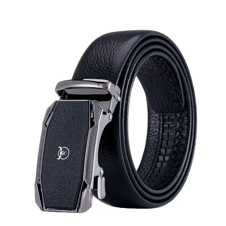 BULL CAPTAIN Automatic Buckle Thickened Cowhide Soft Wear-resistant Belt, Length: 125cm
