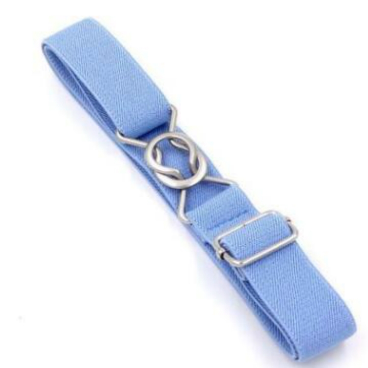 Candy-colored 8-Character Clasp Elastic Braided Belt for Children(Sky Blue)