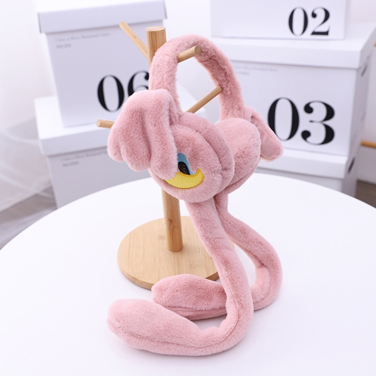 Cartoon Little Duck Ears Moving Winter Warm Earmuffs Press Airbag Earmuffs Cute Ear Warmer for Children, Size: One Size(Light Bean Paste)