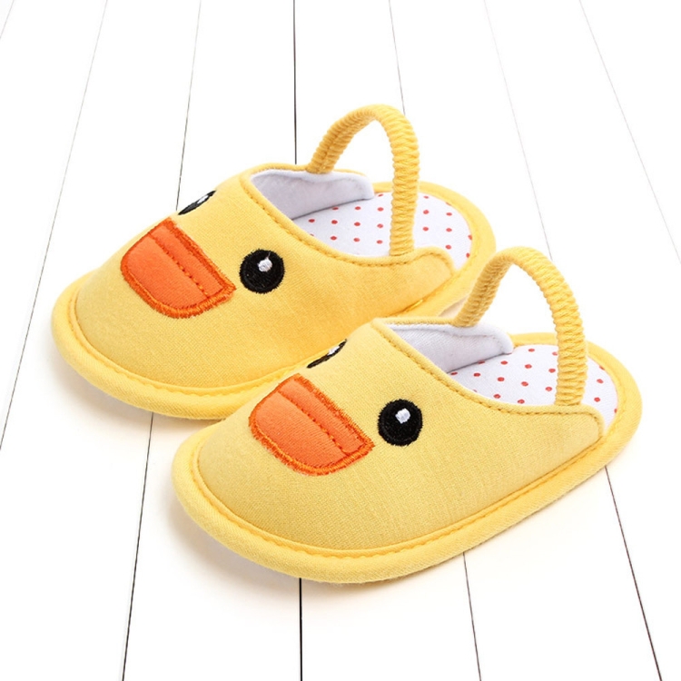 Children Slippers Female Non-slip 0-1 Years Old Cotton Soft Bottom Indoor Home Floor Shoes, Size:Inner Length 12cm(Yellow Duckling)