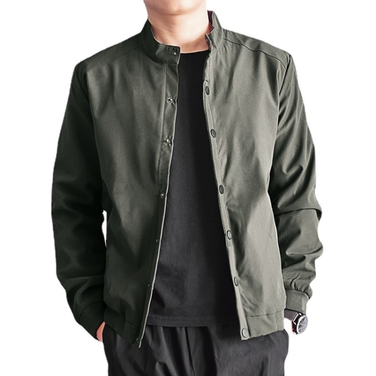CJH1927 Leisure Loose Wild Men Upper Outer Garment Coat, Size: 4XL(Army Green)