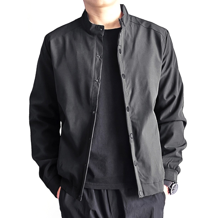 CJH1927 Leisure Loose Wild Men Upper Outer Garment Coat, Size: 5XL(Black)