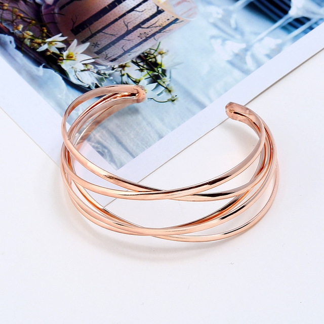 Cuff Bangles For Women Girls Fashion Bangles Bracelets(Rose Red)