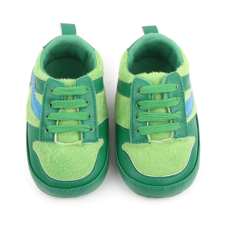 D2540 Autumn And Winter Soft Soled Walking Shoes Baby Shoes For 0-1 Years Old, Size: 11cm(Green)