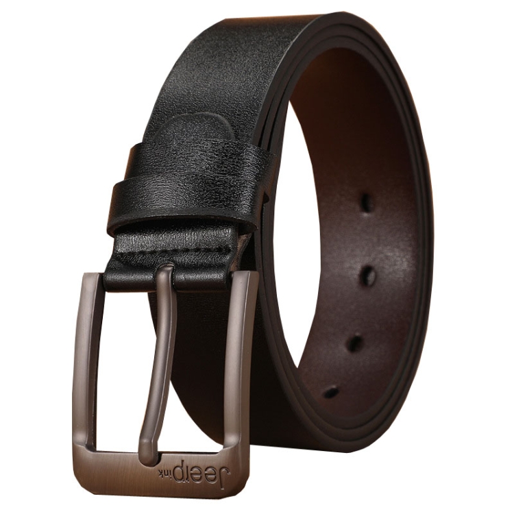 Dandali 120cm Men Rubberized Pin Buckle Belt Casual Vintage Waistband, Model: Style 8(Black)