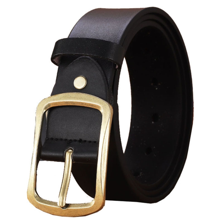 Dandali 120cm Mens Rubberized Pin Buckle Belt Casual Alloy Buckle Belt, Style: Gold Sun Buckle(Black)