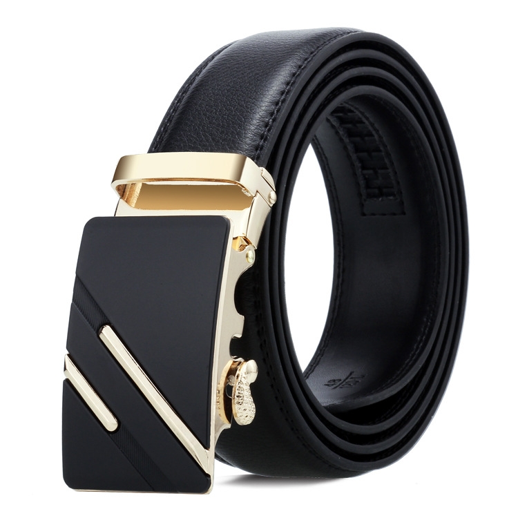 Dandali Casual Men Automatic Buckle Belt Business Soft Leather Pants Band, Length (cm): 110cm(ZD-1)