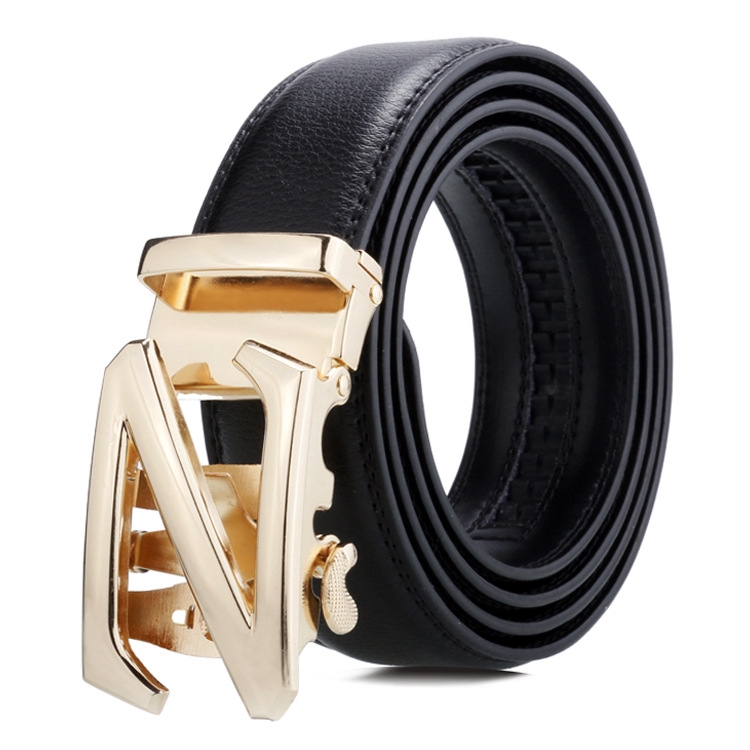 Dandali Casual Men Automatic Buckle Belt Business Soft Leather Pants Band, Length (cm): 110cm(ZD-11)