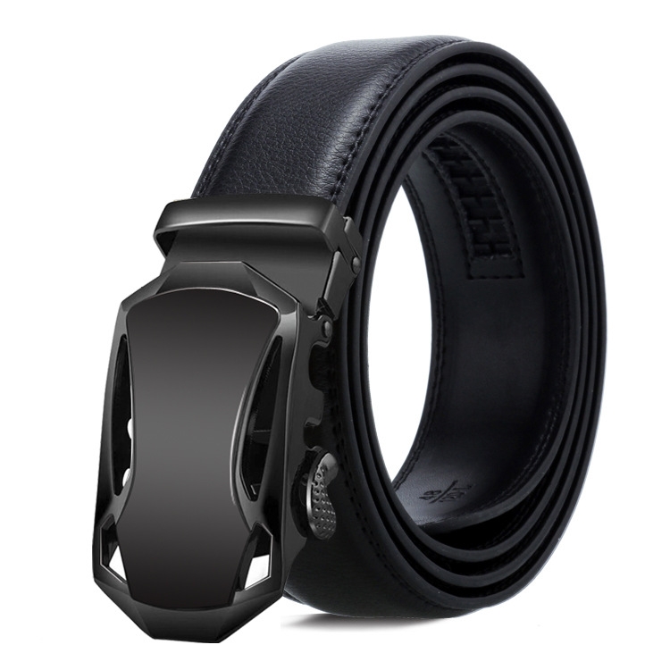 Dandali Casual Men Automatic Buckle Belt Business Soft Leather Pants Band, Length (cm): 110cm(ZD-13)