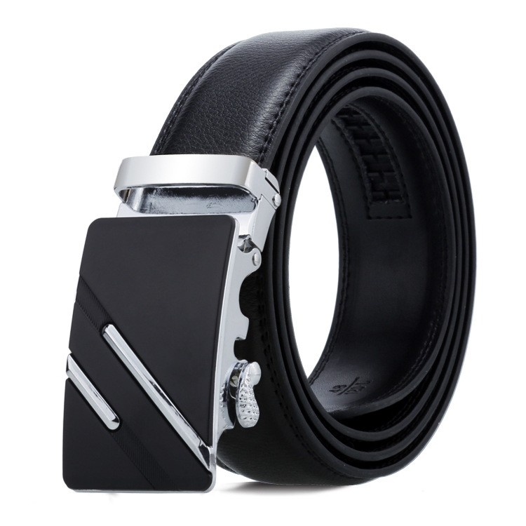 Dandali Casual Men Automatic Buckle Belt Business Soft Leather Pants Band, Length (cm): 110cm(ZD-2)
