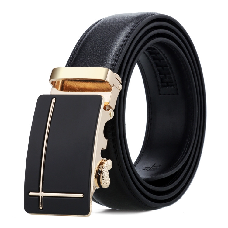 Dandali Casual Men Automatic Buckle Belt Business Soft Leather Pants Band, Length (cm): 110cm(ZD-9)