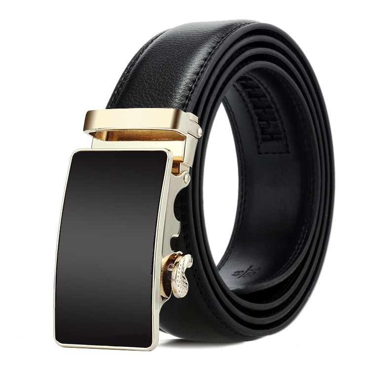 Dandali Casual Men Automatic Buckle Belt Business Soft Leather Pants Band, Length (cm): 115cm(ZD-27)