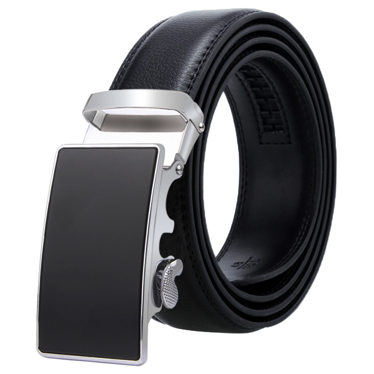 Dandali Casual Men Automatic Buckle Belt Business Soft Leather Pants Band, Length (cm): 115cm(ZD-34)