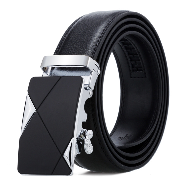 Dandali Casual Men Automatic Buckle Belt Business Soft Leather Pants Band, Length (cm): 115cm(ZD-8)