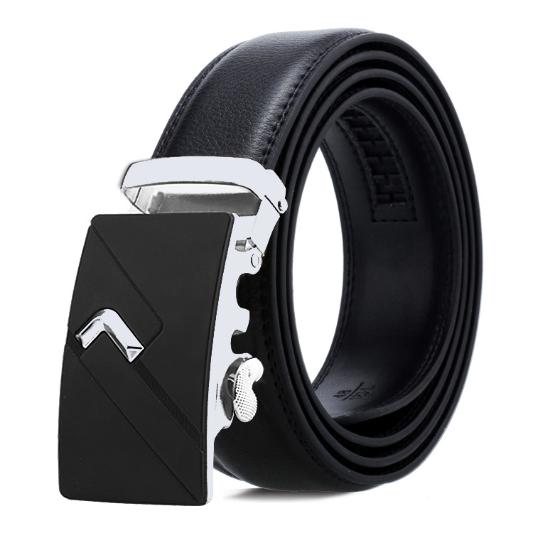 Dandali Casual Men Automatic Buckle Belt Business Soft Leather Pants Band, Length (cm): 120cm(ZD-16)