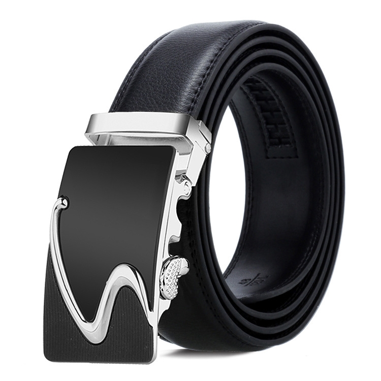 Dandali Casual Men Automatic Buckle Belt Business Soft Leather Pants Band, Length (cm): 120cm(ZD-22)