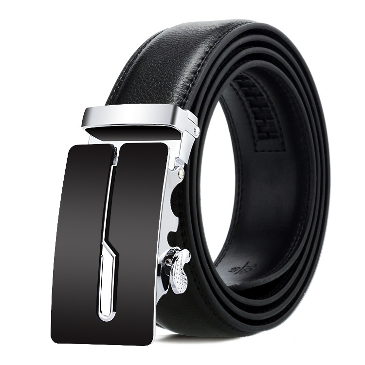 Dandali Casual Men Automatic Buckle Belt Business Soft Leather Pants Band, Length (cm): 125cm(ZD-26)