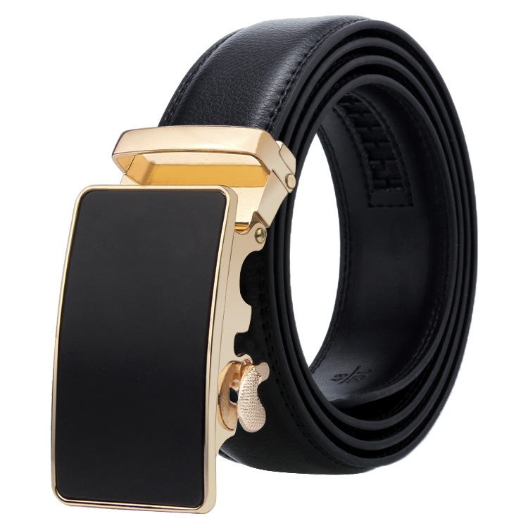 Dandali Casual Men Automatic Buckle Belt Business Soft Leather Pants Band, Length (cm): 125cm(ZD-33)