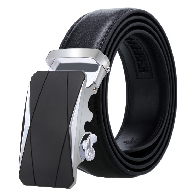 Dandali Casual Men Automatic Buckle Belt Business Soft Leather Pants Band, Length (cm): 125cm(ZD-36)