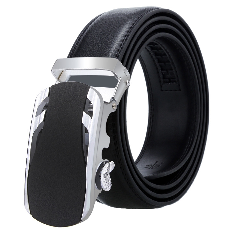 Dandali Casual Men Automatic Buckle Belt Business Soft Leather Pants Band, Length (cm): 125cm(ZD-38)