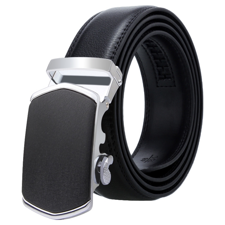 Dandali Casual Men Automatic Buckle Belt Business Soft Leather Pants Band, Length (cm): 125cm(ZD-40)