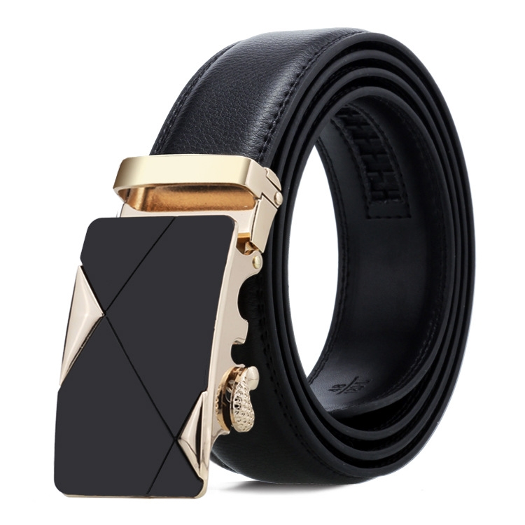 Dandali Casual Men Automatic Buckle Belt Business Soft Leather Pants Band, Length (cm): One Size 110-125cm(ZD-7)