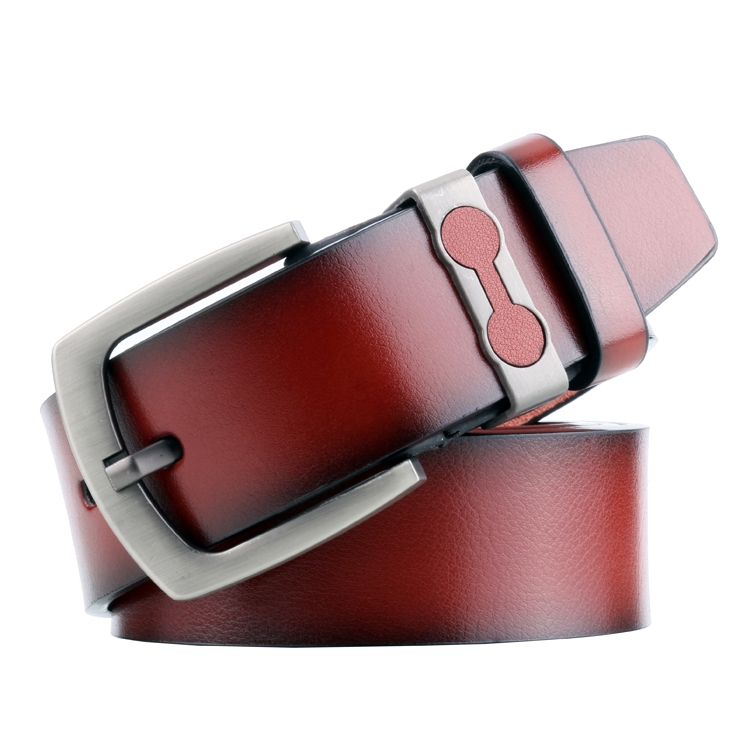 Dandali L8026 Men Casual Antique Alloy Buckle Leather Belt Waistband, Size: 110-125cm (Brown)