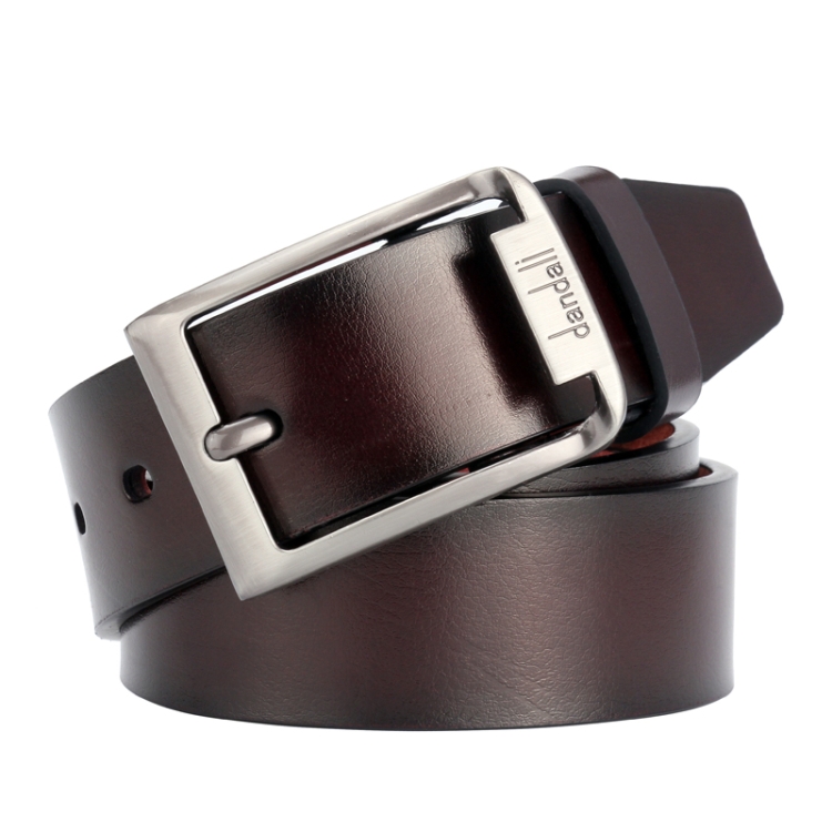Dandali L8029 Men Casual Antique Pin Buckle Leather Belt Waistband, Length: 110-125cm (Coffee)