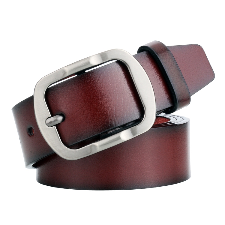 Dandali L8034 Men Casual Antique Pin Buckle Leather Belt Waistband, Size: 110-125cm (Coffee)