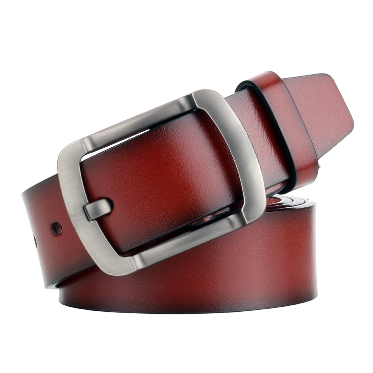Dandali L8035 Men Casual Antique Pin Buckle Leather Belt Waistband, Size: 110-125cm (Brown)