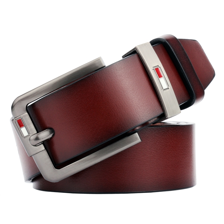 Dandali L8036 Men Casual Antique Pin Buckle Leather Belt Waistband, Length: 115cm (Coffee)