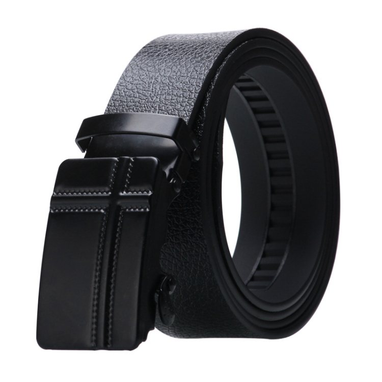 Dandali Men Automatic Buckle Belt Casual Universal Comfort Belt, Length (cm): 125cm(003 Black)