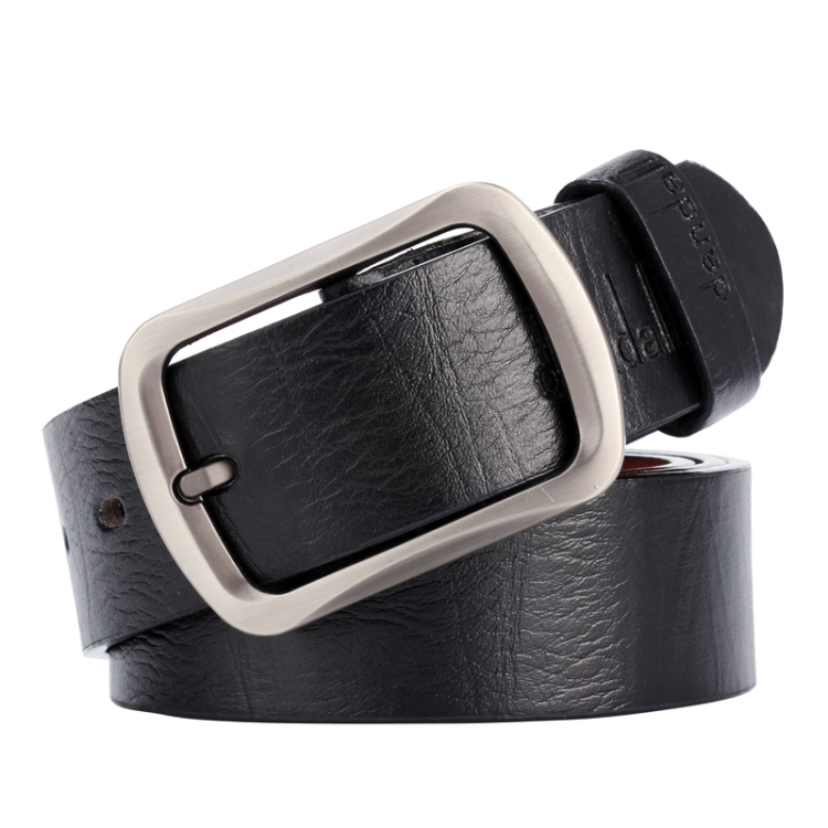 Dandali XX829 Men Retro Pin Buckle Leather Belt Waistband, Length: 115-125cm (Black)
