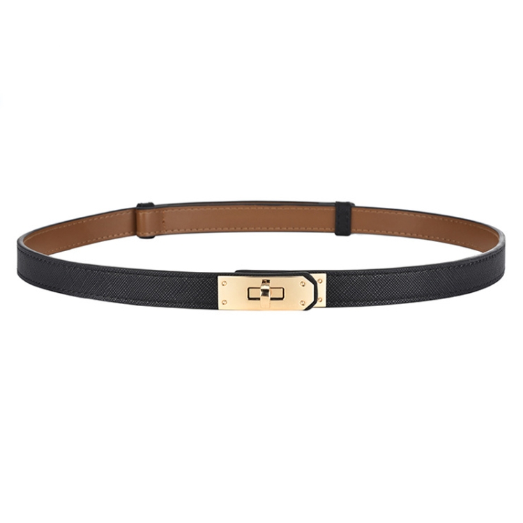 Dress Waist Belt Accessories Women Waist-Closing No-Hole Belt(Black)