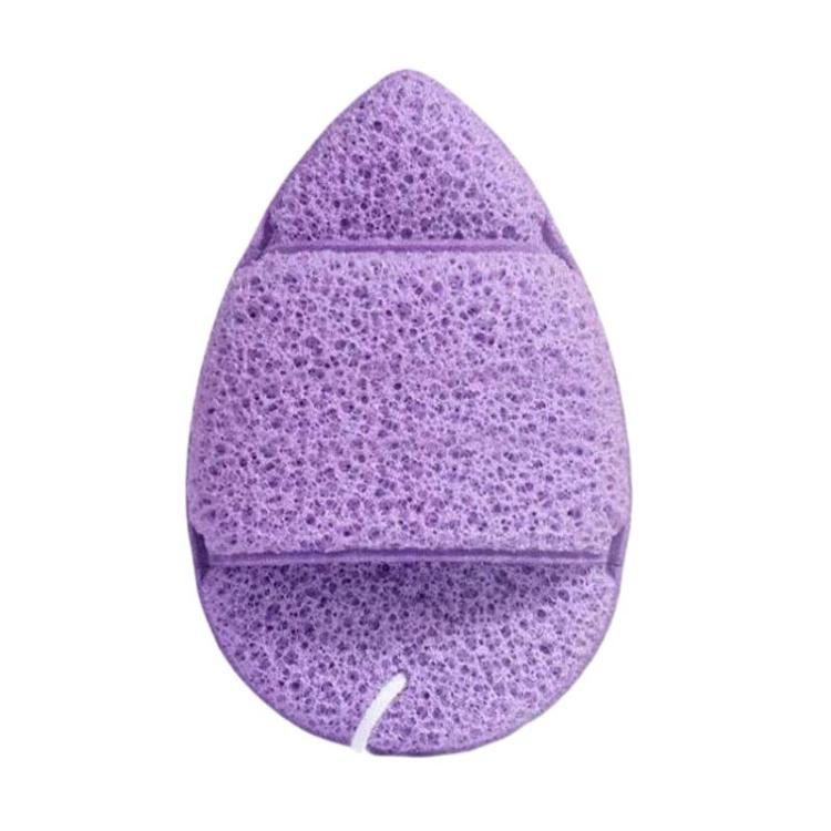 Drop-Shaped Cleansing Puff For Mud Mask Removal Face Wipe Cleaning Sponge Puff(Purple)