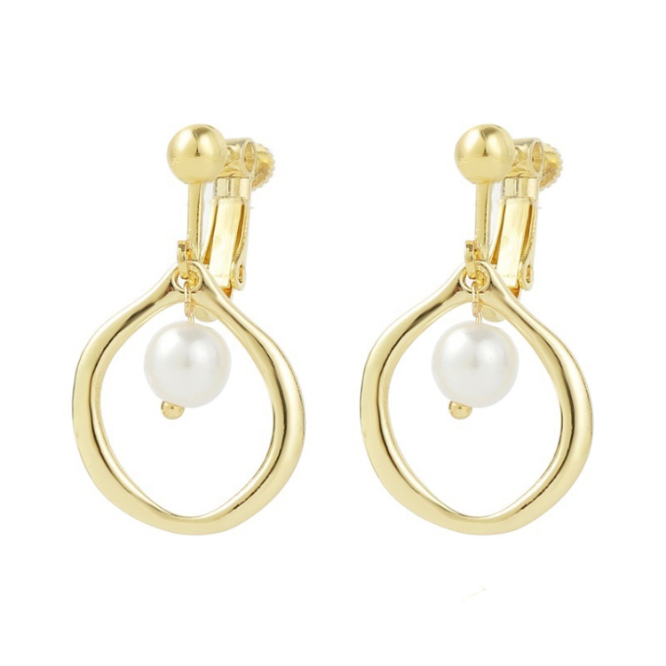 E2109-14 Small Pearl Baroque Earrings Pearl Ear Clip Women Without Ear Piercing