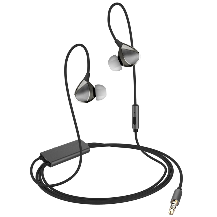 ELE WhisperIn-Ear Active Noise Cancelling HiFi Stereo Wire Control Earphone with Mic for Xiaomi, iPhone, iPad, iPod, Samsung, HTC, Sony, Huawei and Other Audio Devices with 3.5mm Earphone Ports(Grey)