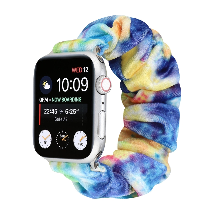 Flannel Hair Ring Strap Watch Band For Apple Watch Ultra 49mm&Watch Ultra 2 49mm / Series 9&8&7 45mm / SE 3&SE 2&6&SE&5&4 44mm / 3&2&1 42mm(11)