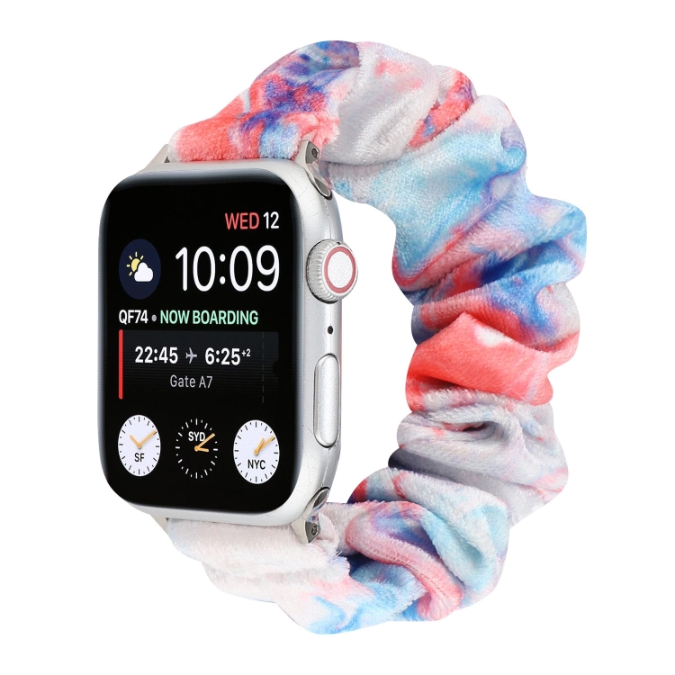 Flannel Hair Ring Strap Watch Band For Apple Watch Ultra 49mm&Watch Ultra 2 49mm / Series 9&8&7 45mm / SE 3&SE 2&6&SE&5&4 44mm / 3&2&1 42mm(12)