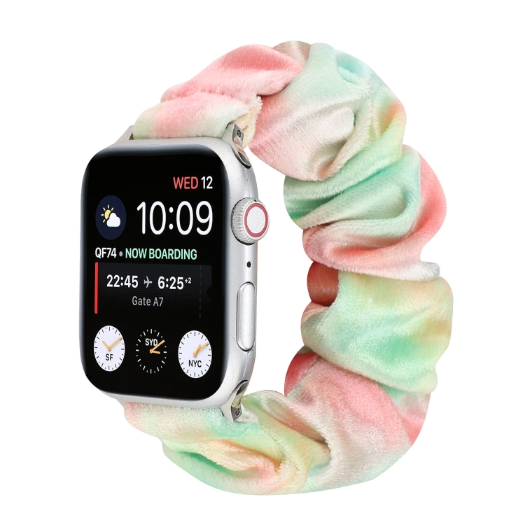 Flannel Hair Ring Strap Watch Band For Apple Watch Ultra 49mm&Watch Ultra 2 49mm / Series 9&8&7 45mm / SE 3&SE 2&6&SE&5&4 44mm / 3&2&1 42mm(13)