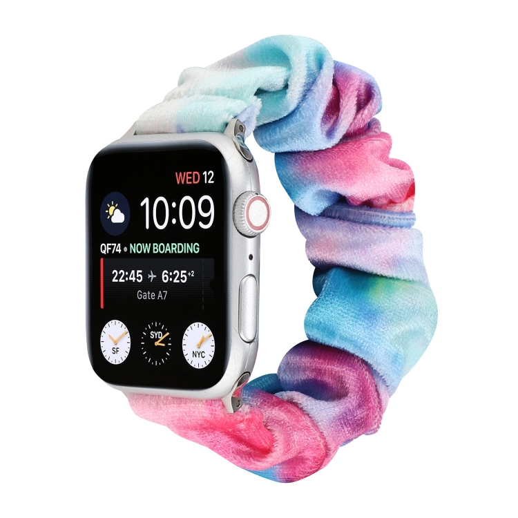 Flannel Hair Ring Strap Watch Band For Apple Watch Ultra 49mm&Watch Ultra 2 49mm / Series 9&8&7 45mm / SE 3&SE 2&6&SE&5&4 44mm / 3&2&1 42mm(20)
